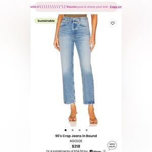 Agolde 90’s Crop Jeans